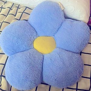 Blue Flower Throw Pillow